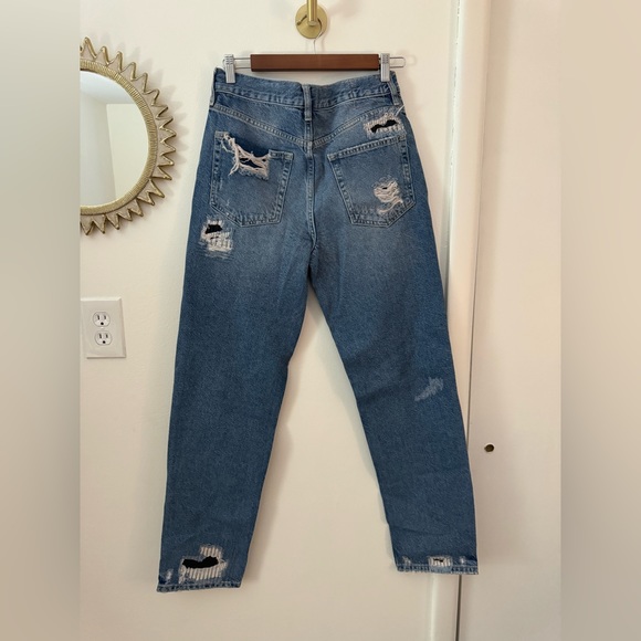 Free People Mccoy destroyed boyfriend jeans in blue - Picture 7 of 8